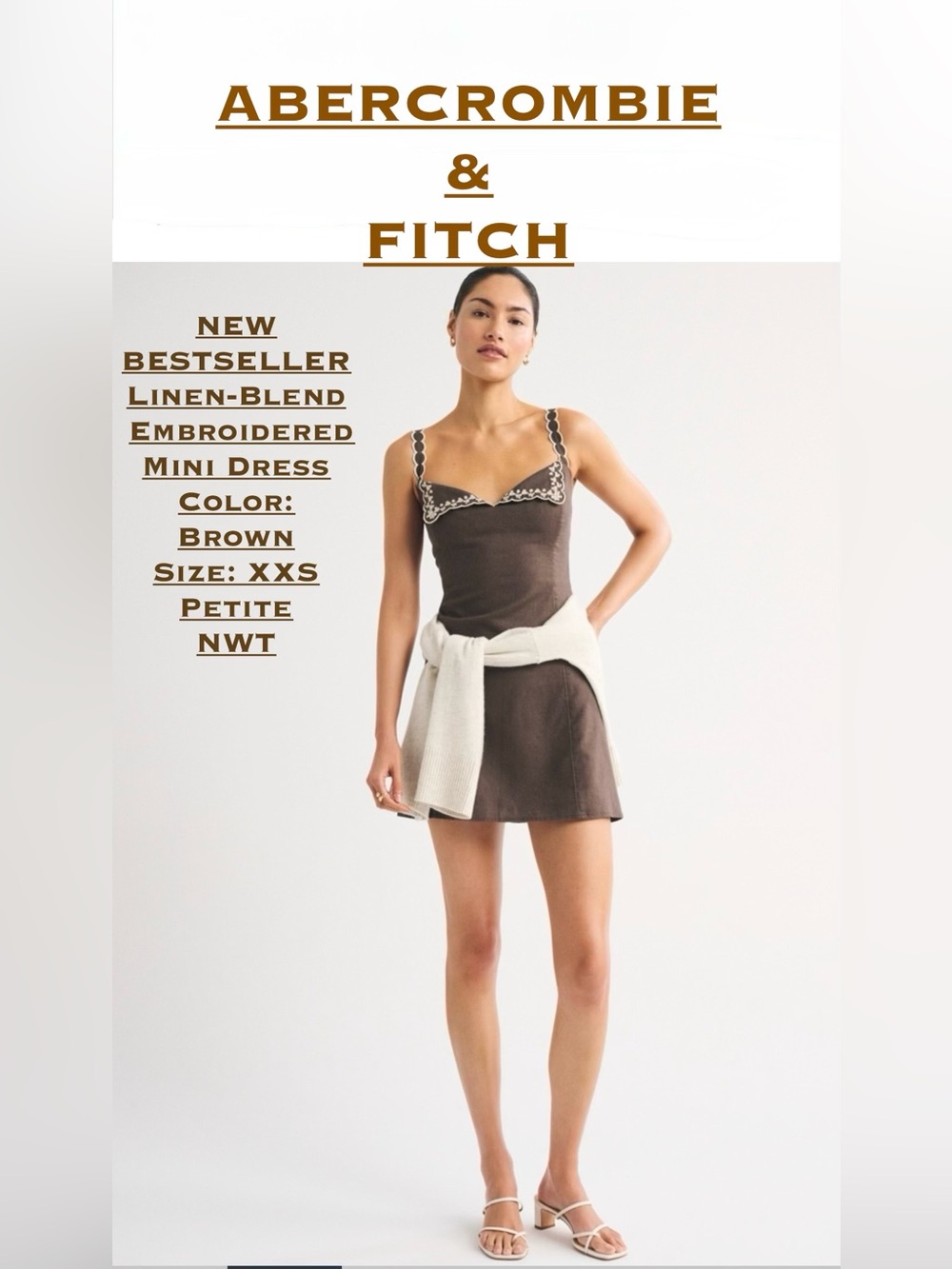 Abercrombie & Fitch LINEN EMBROIDERED BRAND NEW SOLD OUT